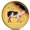 2019 1 oz Proof Colored Gold Lunar Year of The Pig Australia Perth Mint (w/Box & COA)