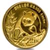 1990 1/4 oz Chinese Gold Panda 25 Yuan Large Date BU (Sealed)