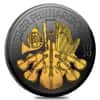 2019 1 oz Austrian Silver Philharmonic Coin Black Ruthenium 24K Gold Edition (w/Box & COA) 