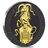 2019 Great Britain 2 oz Silver Queen's Beasts (Yale) Coin .9999 Fine Black Ruthenium 24K Gold Edition (w/Box & COA)