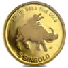 1985 1/20 oz Singapore 5 Singold Year of the Ox Proof Gold Coin (Sealed)