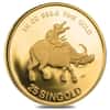 1985 1/4 oz Singapore 25 Singold Year of the Ox Proof Gold Coin (Sealed)