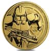 2019 1 oz Niue Gold $250 Star Wars Clone Trooper BU In Cap