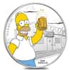 2019 1 oz Tuvalu Proof Homer Simpson Silver Coin .9999 Fine Silver (Colorized)