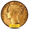1872-1887 M Australia Gold Sovereign Victoria Young Head Shield (Avg Circ)