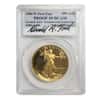 1986 W 1 oz $50 Proof Gold American Eagle PCGS PF 69 DCAM (Gerald R. Ford Sign Label) 