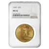 1909 $20 Gold Saint Gaudens Double Eagle Coin NGC MS 62