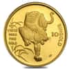 1986 1/10 oz Singapore 10 Singold Year of the Tiger Gold Proof-Like Coin (Sealed)