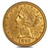 1892 CC $5 Gold Half Eagle Liberty Head Ex Jewelry