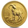 2015 1/10 oz Gold Lunar Year of The Goat BU Australia Perth Mint In Cap