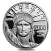 2000 W 1/2 oz $50 Proof Platinum American Eagle Coin (w/Box & COA)