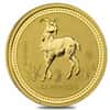 2003 1 oz Gold Lunar Year of The Goat BU Australia Perth Mint (Series I)