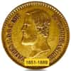 1851-1889 Brazil 20,000 Reis Gold Coin Pedro II Avg Circ (Random Year)