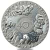 2022 50 gram Silver 40th Ann of the Gold Panda Domed Coin Solomon Islands .999 Fine (w/Box & COA)