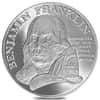 1992 US Mint 1 oz Ben Franklin Firefighters Proof Silver Medal .999 Fine (w/Box & COA)