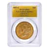 1857 S $20 Liberty Head Gold Double Eagle SS Central America PCGS MS 63 (w/Box & COA)
