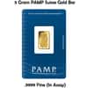 5 Gram PAMP Suisse Gold Bar .9999 Fine (In Assay)