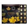 2014 25 x 1 gram Canadian Gold Maples .9999 Fine (Individual Assays) 