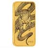 2025 1 oz Gold Australian Dragon Rectangular Coin Bar $100 BU