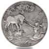 2021 Chad 2 oz Silver Mermaid & Unicorn - Mythical Creatures Series Antiqued High Relief Coin (w/Box)