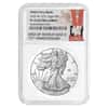 2020-W V75 Privy 1 oz Proof Silver American Eagle End of WWII 75th Anniv NGC PF 70 (V-Day Label)
