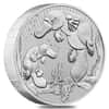 Monster Box of 100 - 2021 2 oz Silver Australian Piedfort Platypus Perth Mint .9999 Fine BU Next Generation Series (10 Rolls, Tube of 10)
