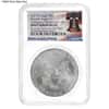 2021 (P) 1 oz Silver American Eagle NGC MS 69 ER Mint Error (Rev Retained Struck Thru) Emergency Production