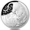 2022 1 oz Proof Silver Lunar Year of the Tiger Domed Coin Royal Australian Mint (w/Box & COA)