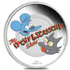 2021 1 oz Tuvalu Proof Colorized The Simpsons Itchy & Scratchy Silver Coin .9999 Fine (w/Box & COA)