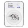 2021 Chad 1 oz Silver Bear Shaped Coin NGC MS 69 ER Antiqued High Relief