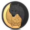 2021 Canada 1 oz Silver The Grey Wolf - Black and Gold Coin Series .9999 Fine (w/Box & COA)