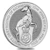 2022 Great Britain 10 oz Silver Queen's Beasts White Greyhound of Richmond Coin .9999 Fine BU In Cap