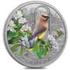 2022 Canada 1 oz Proof Silver Colorful Birds - Cedar Waxwing Coin .9999 Fine (w/Box & COA)