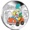 2022 1 oz Tuvalu The Simpsons Krusty Lu Studios Proof Colorized Silver Coin .9999 Fine (w/Box & COA)