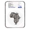 2022 Chad 5 oz Silver Big Five Africa Shaped Coin Serial #5 NGC MS 70 ER High Relief