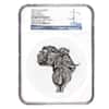 2022 Chad 5 oz Silver Big Five Africa Shaped High Relief Coin NGC MS 69 ER One of First 100