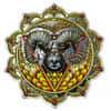 2022 Solomon Islands 2 oz Ram of the 3rd Chakra Colorized Silver Coin .9999 Fine (w/Box & COA)