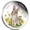 2023 1/2 oz Tuvalu Year of The Rabbit Proof Silver Coin .9999 Fine (w/Box & COA)