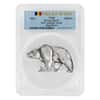 2021 Chad 1 oz Silver Bear Shaped Coin PCGS MS 70 FDOI Antiqued High Relief