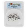 2021 Chad 1 oz Silver Bull Shaped Coin PCGS MS 69 FS Antiqued High Relief
