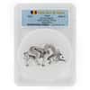 2021 Chad 1 oz Silver Bull Shaped Coin PCGS MS 70 FDOI Antiqued High Relief