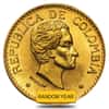 Colombia 5 Pesos Gold Coin Avg Circ AGW 0.2355 oz (1913-1930, Random Year)
