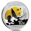 2016 30 gram Chinese Silver Panda 10 Yuan .999 Fine BU In Capsule (Gilded)