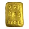 1.1948 oz 1 Tael Chinese Biscuit Gold Bar .991 Fine