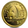 1987 Y 1/20 oz Gold China Panda 5 Yuan Coin (Sealed)