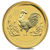 2017 1/10 oz Gold Lunar Year of The Rooster BU Australia Perth Mint (In Capsule)