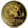 1989 1 oz Gold China Panda 100 Yuan Coin Large Date BU (Sealed)