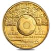 1985 Mexico Gold 250 Pesos 1/4 oz World Cup Coin AU/BU