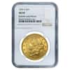 1876 S $20 Liberty Head Gold Double Eagle Coin NGC AU 55