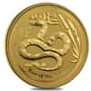 2013 1/4 oz Gold Lunar Year of The Snake BU Australia Perth Mint In Cap